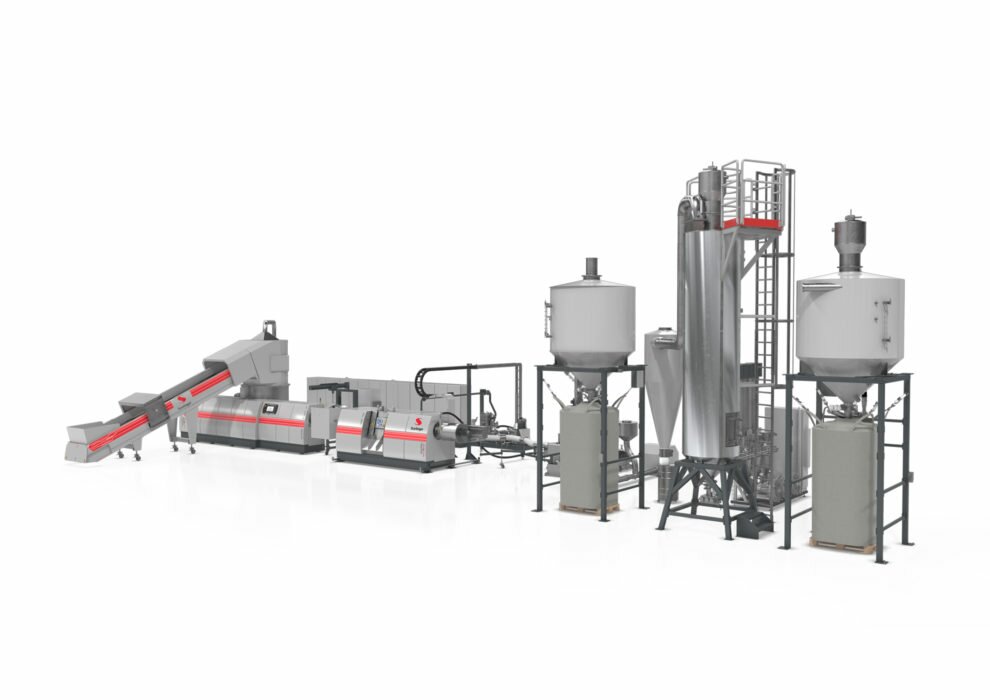 Starlinger recoSTAR dynamic with C-VAC degassing module and downstream odour reduction technology